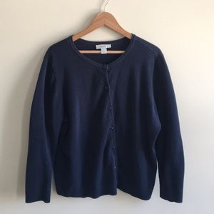 Navy Blue Cardigan (CJ Banks)